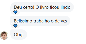 Depoimento de cliente da MeuLivroAI